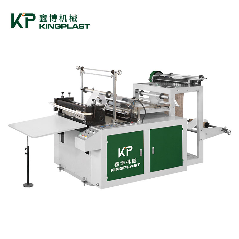 Machine voor het maken van vuilniszakken met platte bodem